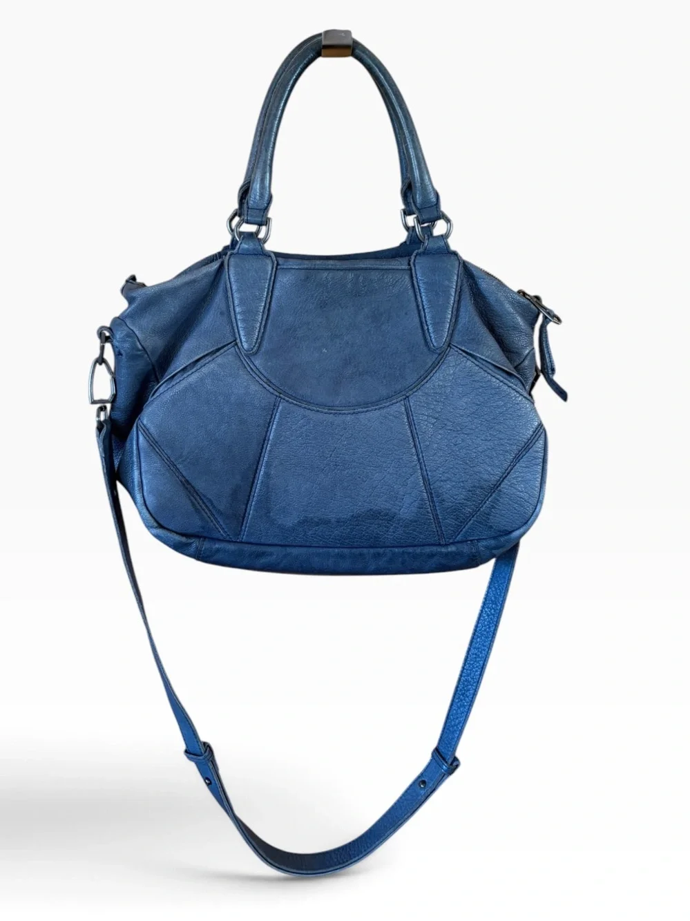 Liebeskind Leather Satchel Blue Grey